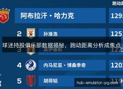 球迷持股俱乐部数据揭秘，跑动距离分析成焦点